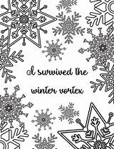 Coloring Survived Winter Vortex Pages Snowflake Favecrafts Adults Adult sketch template