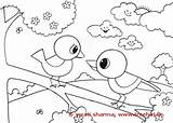 Coloring Bird Pages Baby Views sketch template