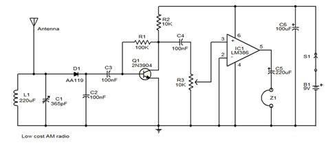 radio circuit diagram schematic power amplifier  layout    audio power