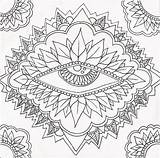 Coloring Pages Eye Psychedelic Print Mandala Color Sun Outline Trippy Printable Abstract Drawing Begs Colouring Adult Madness Drawings Coloriage Oeil sketch template