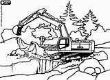 Coloring Pages Excavator Kids Equipment Construction Printable Farm Truck Color Digger Machine Vehicles Boys Dump Cards Colouring Getcolorings Games Oncoloring sketch template