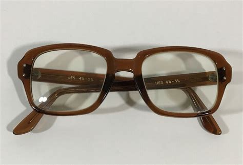 uss gi military glasses clear brown retro 50 22 4 1 2 5 3 4 vintage