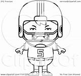 Player Angry Football Boy Clipart Girl Outlined Coloring Vector Cartoon Cory Thoman Illustration Royalty sketch template