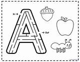 Maze Alphabet Letter Mazes Preschool Worksheets Choose Board Kids sketch template