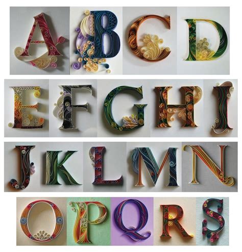 alphabet quilling patterns  printable   create  paper quill