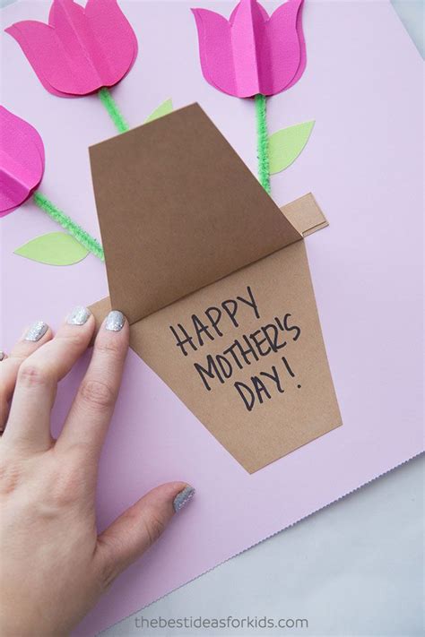 mothers day card craft   ideas  kids happy mothers day