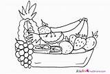 Coloring Fruit Bowl sketch template