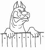 Dog Coloring Fence Looking Printactivities Angry Over Do Fierce Appear Printables Printed Navigation Print Only Kids When Will sketch template