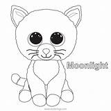 Beanie Boos Xcolorings Moonlight Ty sketch template
