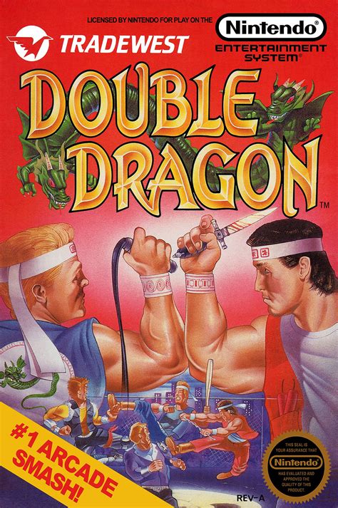double dragon nes game box cover art poster multiple sizes  etsy