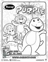 Barney Coloring Perfectly Purple Dvd Pages Book Sheet Giveaway Printable Printables Hit Friends Happy Wiki Clipart Holidays Entertainment Just Time sketch template