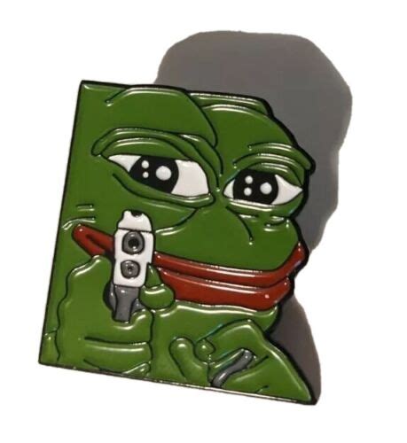 Hat Pepe The Frog Enamel Pin Meme Clever Sad Retro Hat Lapel Bag Gun
