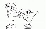 Ferb Phineas Printable sketch template
