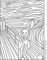 Munch Scream Edvard Coloring Pages Para Cri Le Painting Enchantedlearning Colorear Grito Colorir Coloriage Color Pintar Malvorlage Schrei Der Artists sketch template