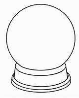 Globe Snow Coloring Template Clipart Pages Snowglobe Globes Outline Printable Christmas Clip Colouring Kids Blank Sketch Adult Winter Templates Magic sketch template