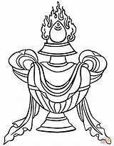 Bumpa Coloring Vase Drawing Treasure Pages Buddhist Signs Buddhism Getdrawings Temple sketch template