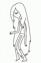 Draw Marceline Adventure Time Coloring Pages Line Clothes Vampire Her Popular Pants sketch template