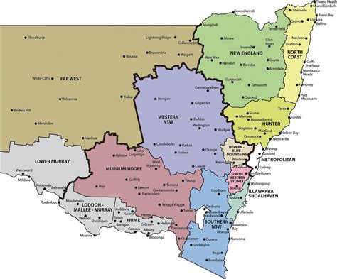 map  nsw nsw australia map australia