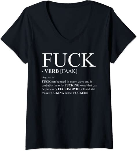 womens fuck definition dictionary design profanity t tee v neck t