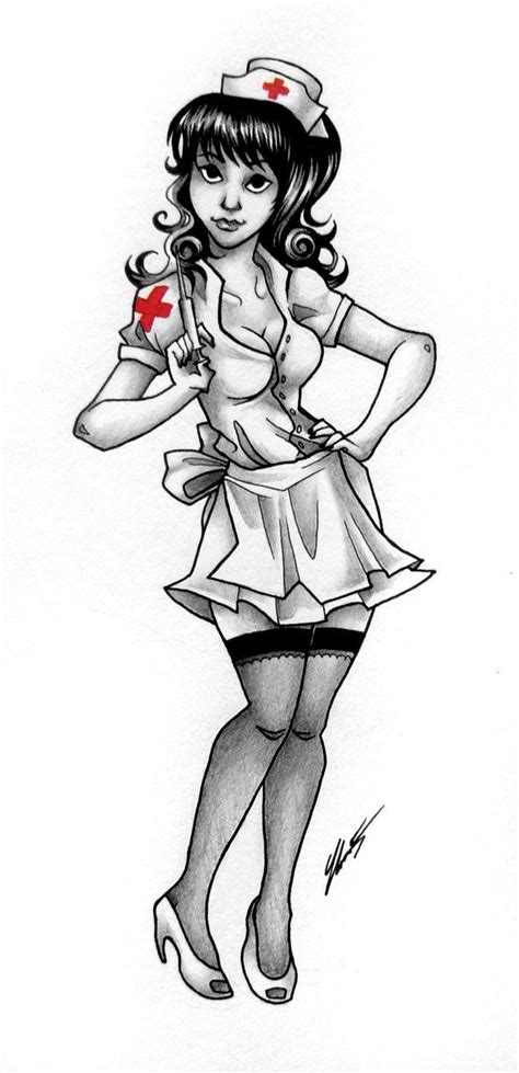 Pin Up Nurse Tattoos Nurse Tattoo By Super Chi For