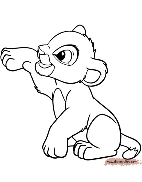baby simba coloring pages  lion king printable coloring pages