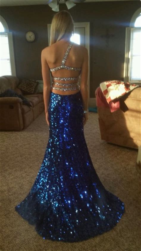 dress prom dress long prom dress sequin dress turquoise sexy cut out dress rhinestones