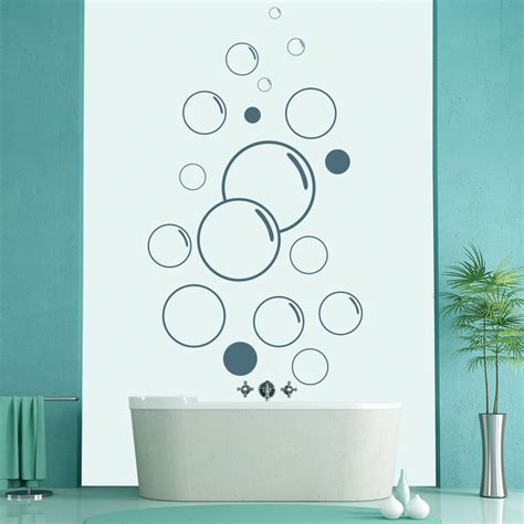 Floating Bubbles Bath Soap Wall Stickers Lather Bathroom Wall Stickers