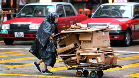 why in hong kong do you see elderly people picking up cardboard boxes