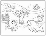 Scuba Coloring Diver Diving Getdrawings sketch template