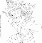 Meliodas Deadly sketch template