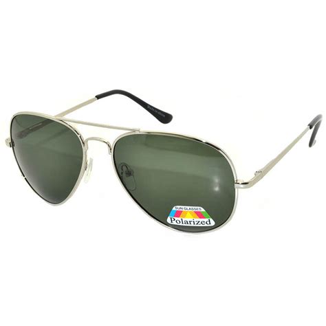 owl eyewear aviator polarized sunglasses silver frame green lens  dozen  welcomecom