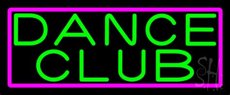 Green Dance Club Pink Border Neon Sign Strip Club Neon