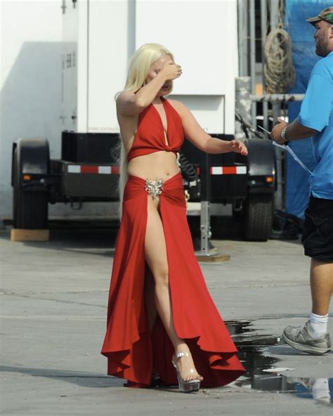 Lady Gaga Flashes Nude Coloured Panties While On Set Of Tv