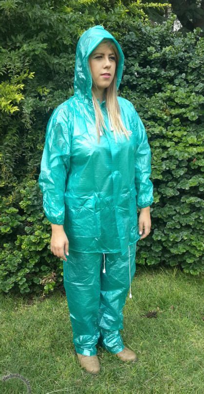 plastic rain suit rain wear vinyl clothing rainwear girl