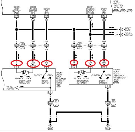 diagram wiring diagram door lock actuators mydiagramonline