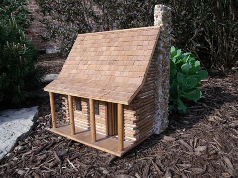 dollhouse miniature assembled  scale log cabin