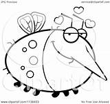 Clipart Outlined Mosquito Chubby Amorous Cartoon Thoman Cory Coloring Vector 2021 sketch template