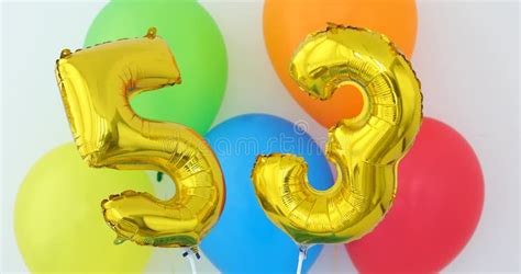 gold foil number  celebration balloon   color stock image image