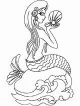 Coloring Pages Fantasy Mermaids Kids Easily Print sketch template