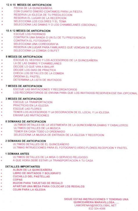 Quinceanera Padrinos List Lista De Padrinos Related