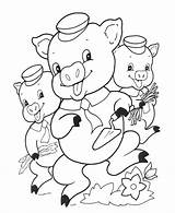 Pigs Coloring Three Little Pages Printable Sheets Activity Brick Print Celebrate Books sketch template