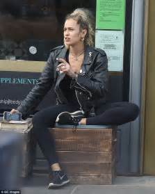 Alice Dellal Sports A Rock Chick Look In A Leather Jacket Daily Mail