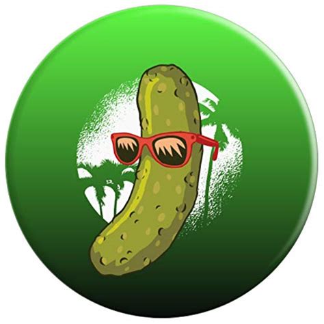 Funny Cucumber Pickle Veggie Wearing Red Summer Sunglasses Popsockets