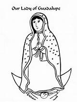 Coloring Guadalupe Pages Saints Catholic Virgen Lady La Saint Juan Diego Divine Mercy Paper Para Kids Printable Dali Board Feast sketch template