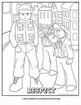 Respect Coloring Cub Scout Makingfriends Pages Printable Reserved Rights Inc Activity Printer Friendly Version sketch template