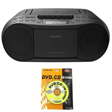sony stereo cdcassette boombox home audio radio black cfdsblk  cleaner walmartcom