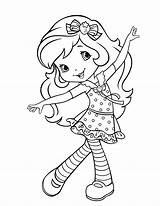 Coloring Pages Shortcake Strawberry Cute sketch template