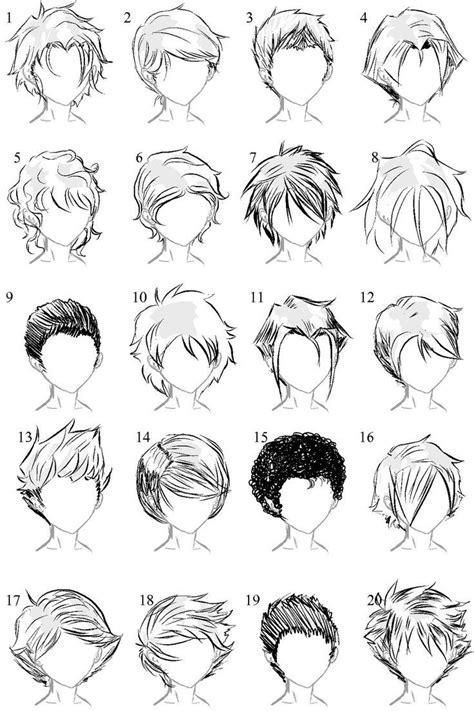 Hair Library Short  Manga Hair Sketches Drawings