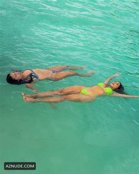Kim Kardashian In A Green Bikini For Her Followers During Vacation With