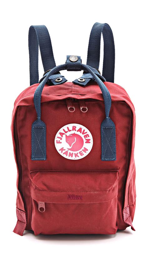 fjallraven kanken mini backpack  red lyst